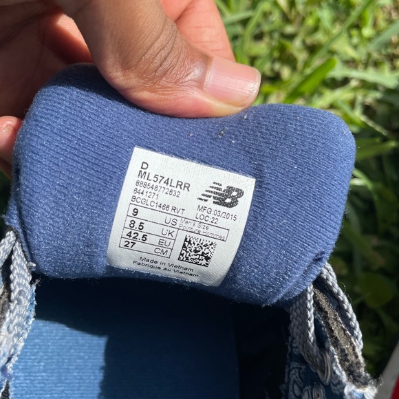 New Balance 574 Blue Paisley size 9 - Picture 5 of 6
